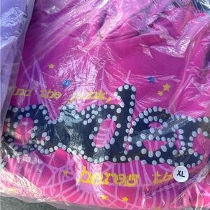 PinkSp5der punk hoodie